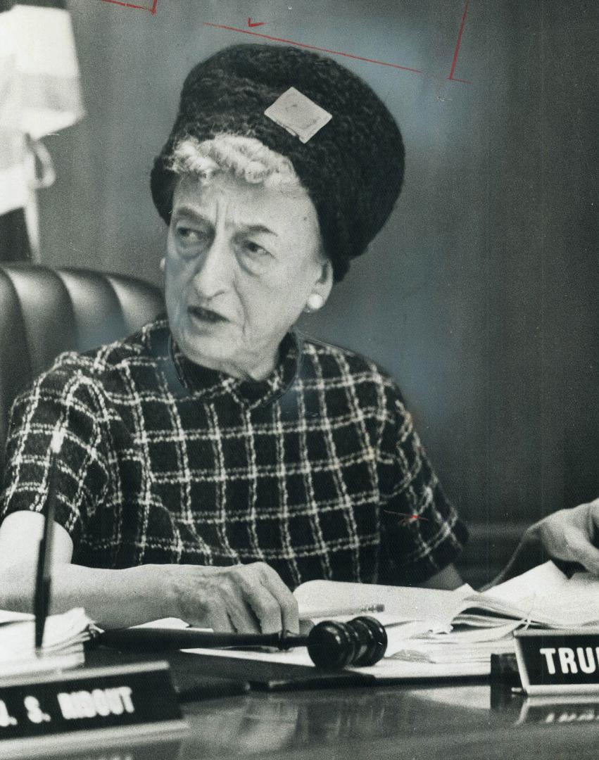 Davidson's hats have long been among the attracting the eyes of reporters at East York and Metro Council meetings