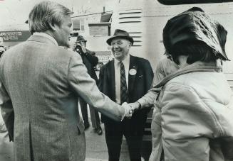 Premier William Davis, left, does some main-streeting in southern Ontario in what reader calls 'unwanted election