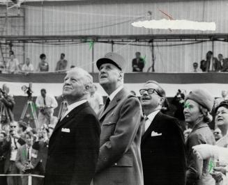 Three stars of Expo 67 were Governor-General Roland Michener, French President Charles de Gaulle, ('Vive le Quebec Libre'), and Montreal Daniel Johnson