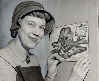 Lotta Dempsey with Mary-Lou Hiller's winning Blob