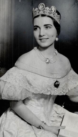 (3) fiancee of Crown Prince Frederick of Denmark, wears the jewels and a gown of her great-grandmother, Queen Josephine of Sweden, who was a granddaughter of Napoleon's Josephine