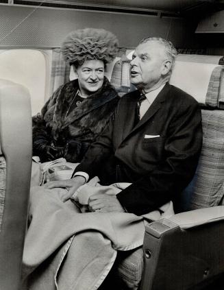 First class riders on the same flight were Prime Minister Diefenbaker and his wife