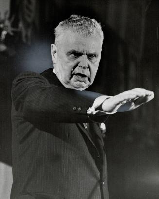 Canadian Politics is rich with dramatic possibilities, centering around figures like John Diefenbaker (top)