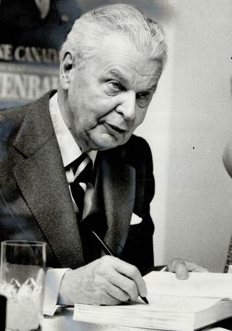 Former Prime Minister John Diefenbaker, above, is accused of creating more disunity in this country than any other source including Rene Levesque, by reader in letter at right