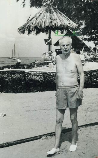 The old man by the sea. Heading for a swim, former prime minister John Diefenbaker takes a break from writing the third and final volume of his memoir(...)