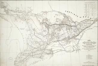 Map of part of the province of Ontario, Canada, shewing the course of the exploration of the Huron & Ottawa Railway