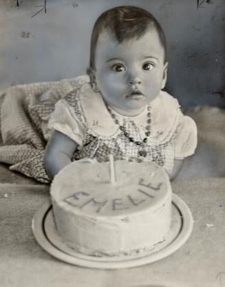 Emilie Dionne on her first birthday