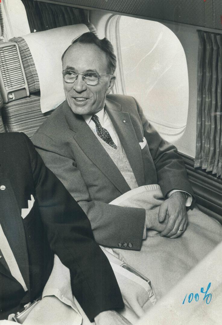 Economy class rider on today's TCA jet flight from Malton to Winnipeg was NDP Leader T