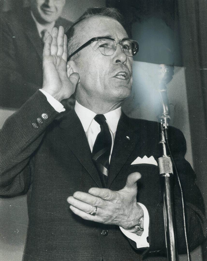 Back in 1960, prime minister Diefenbaker, left, and his justice minister, Davie Fulton, centre, proposed a formula for bringing the constitution back to Canada, but Tommy Douglas, right, opposed it