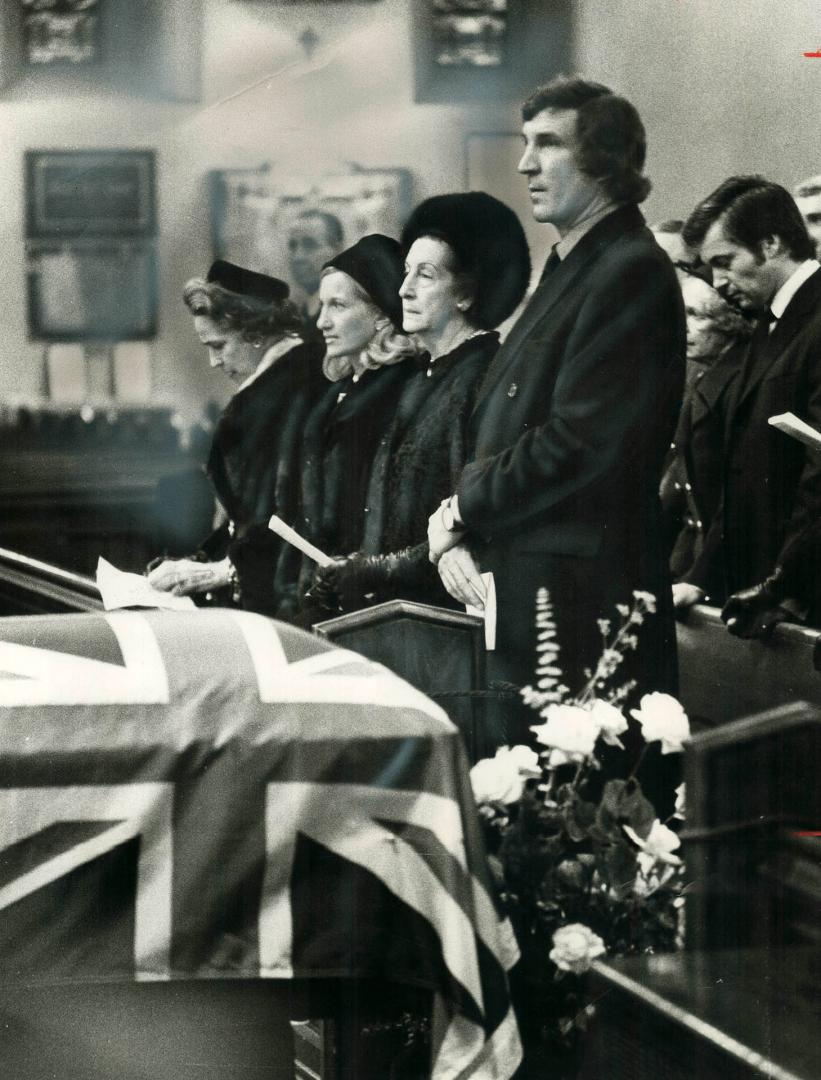 At the Funeral of former premier George Drew, Saturday in St