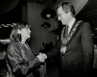 2.05. There was no tme for cider or minced tarts when Turner made a brief appearance at Toronto Mayor Art Eggleton's levee