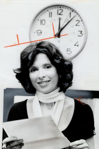 CBC-TV Announcer Valerie Elia. She's one of five women announcers among 26 men