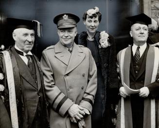 General and Mrs. Eisenhower Toronto in 1946, and at that time the fan an honorary degree from the Toronto. [Incomplete]
