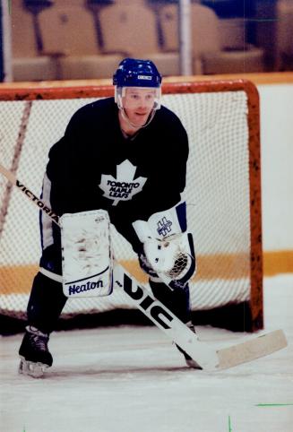 Now in goal for leafs
