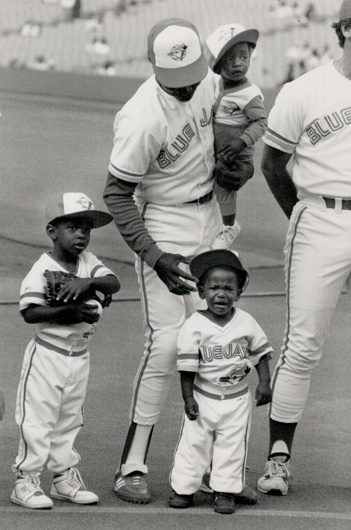 It was kids' day for the Jays before last night's game with the Angels, but not every youngster was thrilled with the prospect, and Tony Fernandez see(...)