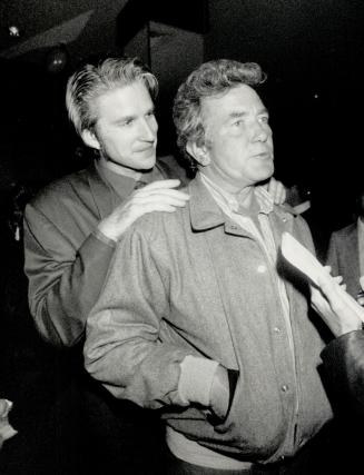 Fun at the festival: Actor Matthew Modine and co-star Albert Finney clown around at reception for the world premiere of Orphans at the recent Toronto film festival