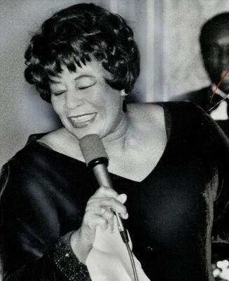 Ella Fitzgerald opened for a week at the Royal York last night before a cheering audience which gave her two standing ovations. Emcee Moxie Whitney called it one of Imperial Room's 'great moments.'