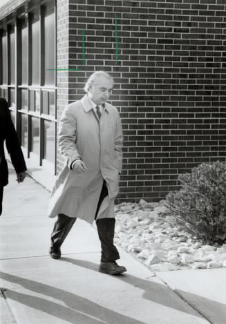 Feuding York Aldermen. Aldermen Nicolo Fortunato and Frances Nunziata today leave East Mall court, where Fortunato appeared on charges of threatening (...)