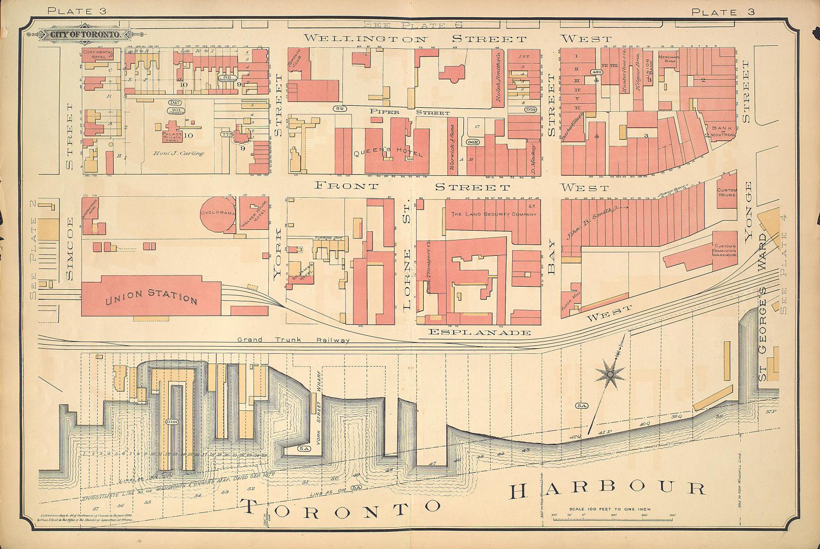 [Plate 3] Atlas of the city of Toronto and vicinity from special survey founded on registered plans and showing all building and lot numbers