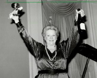 A time to celebrate. Maureen Forrester, board chirman of Canada Council, had cause to break out the champagne last night after accepting a life member(...)