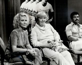 Joyce Davidson, Barbara Hamilton and Clyde Gray appear on the telethon