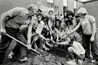 Tulips for Terry. Grade 8 students at Ursuline School in North York were only part of the group that planted tulip bulbs to raise more than $900 for the Terry Fox Marathon of Hope