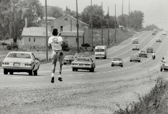 On and on Terry Fox ran, showing the awesome determination the Prime Minister paid tribute to