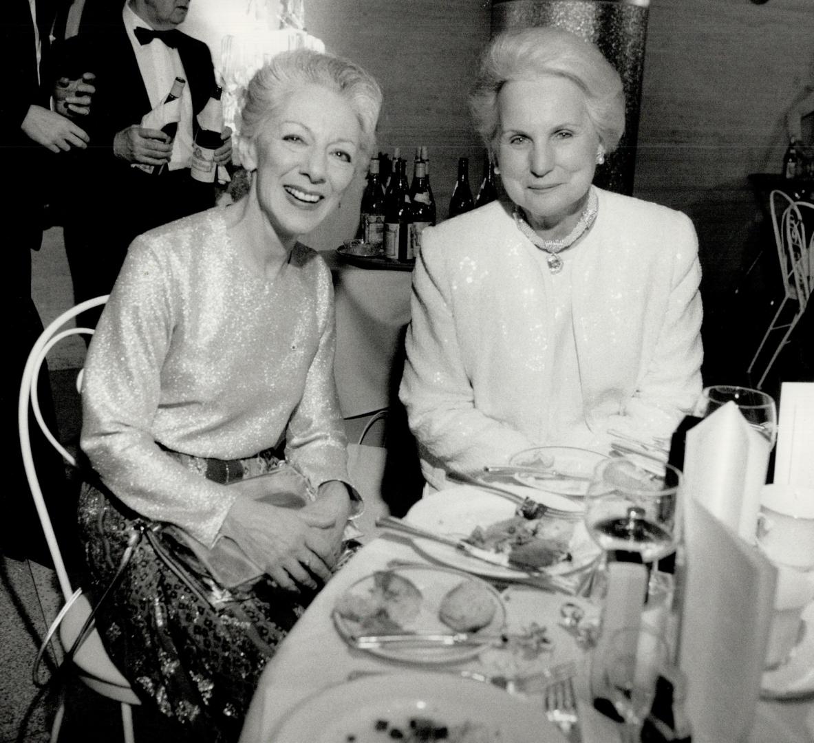 Above left, National Ballet of Canada founder Celia Franca, who directed the company's 35th anniversary celebration, chats with Governor-General Jeanne Sauve