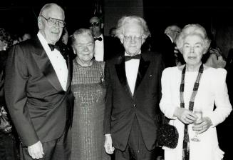 At left, Professor Northrop Frye, with Elizabeth Frye in a white dress from Joy Cherry