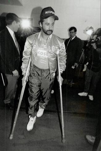 Toronto goalle Grant Fuhr, at Maple Leaf Gardens