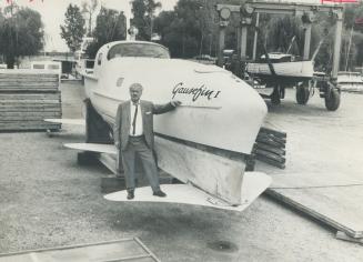 Joseph Gause shows off his boat, the Gausefin, at Oakville