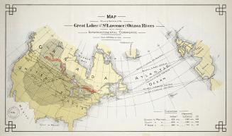 Map shewing relations of the Great Lakes and the St