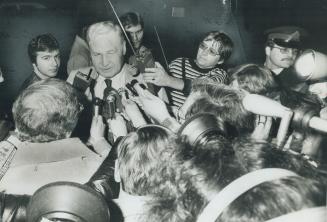 Chief Harold Adamson is questioned by journalists at scene
