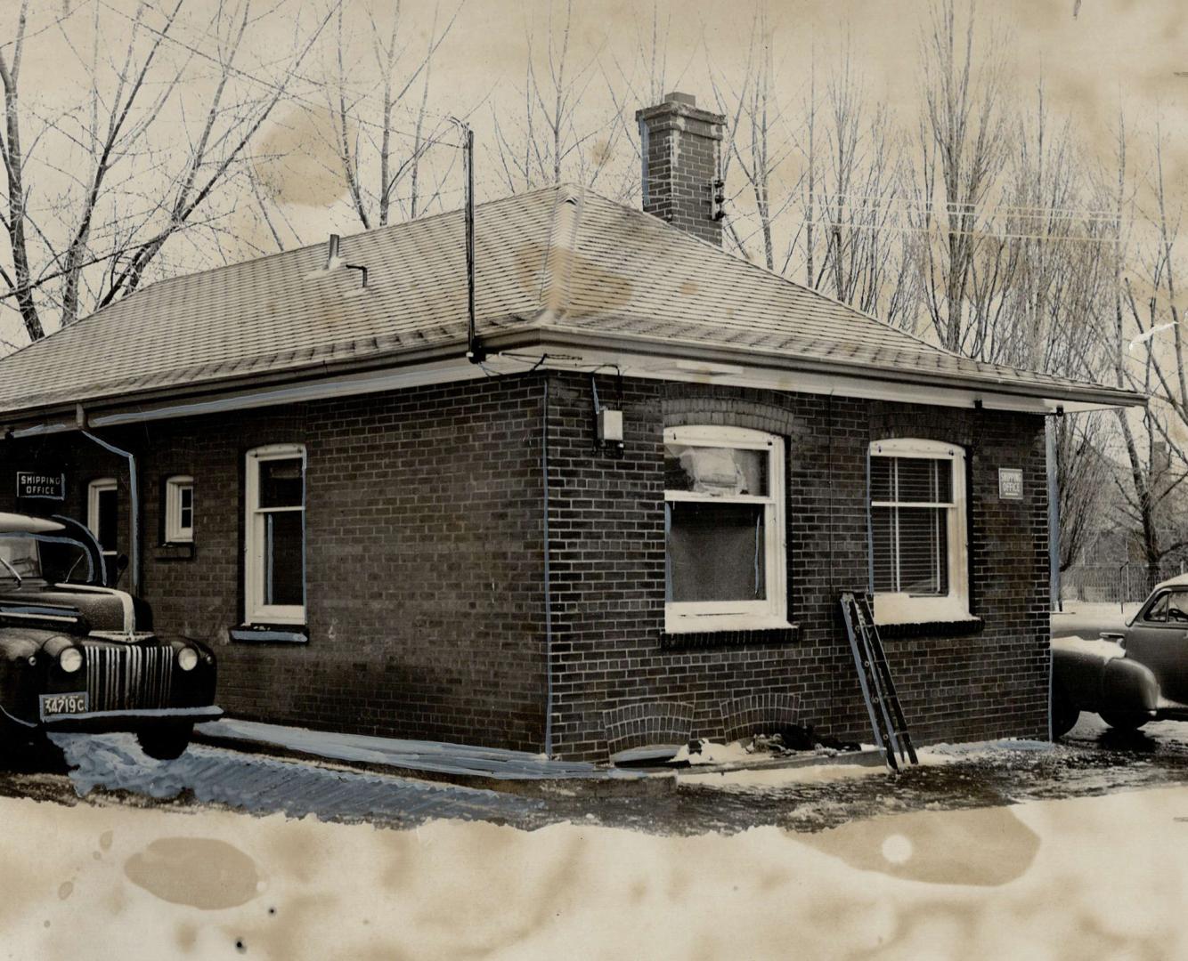 Explosions blew out window, cracked plaster in office building shown here