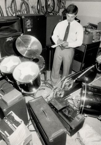 Big bust: A drum set believed stolen from an Oakville church was among $500,000 worth of property recovered by Halton police who say they've cracked a major theft ring