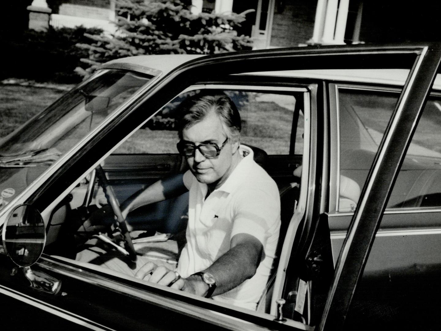 Awaiting parole: Peter Demeter, convicted in the killing of his wife 10 years ago, gets into car in Peterborough, where he spends part of his time in a halfway house
