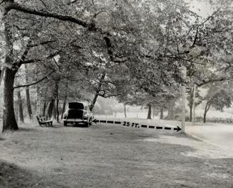 Investigation of Parked car began when High Park watchman noticed it under trees as shown by the dotted line, all day Thursday. Police were called and(...)