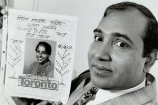 Under suspicion: Abdul Jabbar Khan, former common-law husband of Sabiha Parvin, whose body was found in front of a west-end home, holds a picture of the woman
