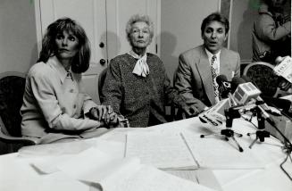 Jean Brush flanked by Danielle and Frank Genesee