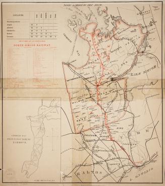 Map of the North Simcoe Railway