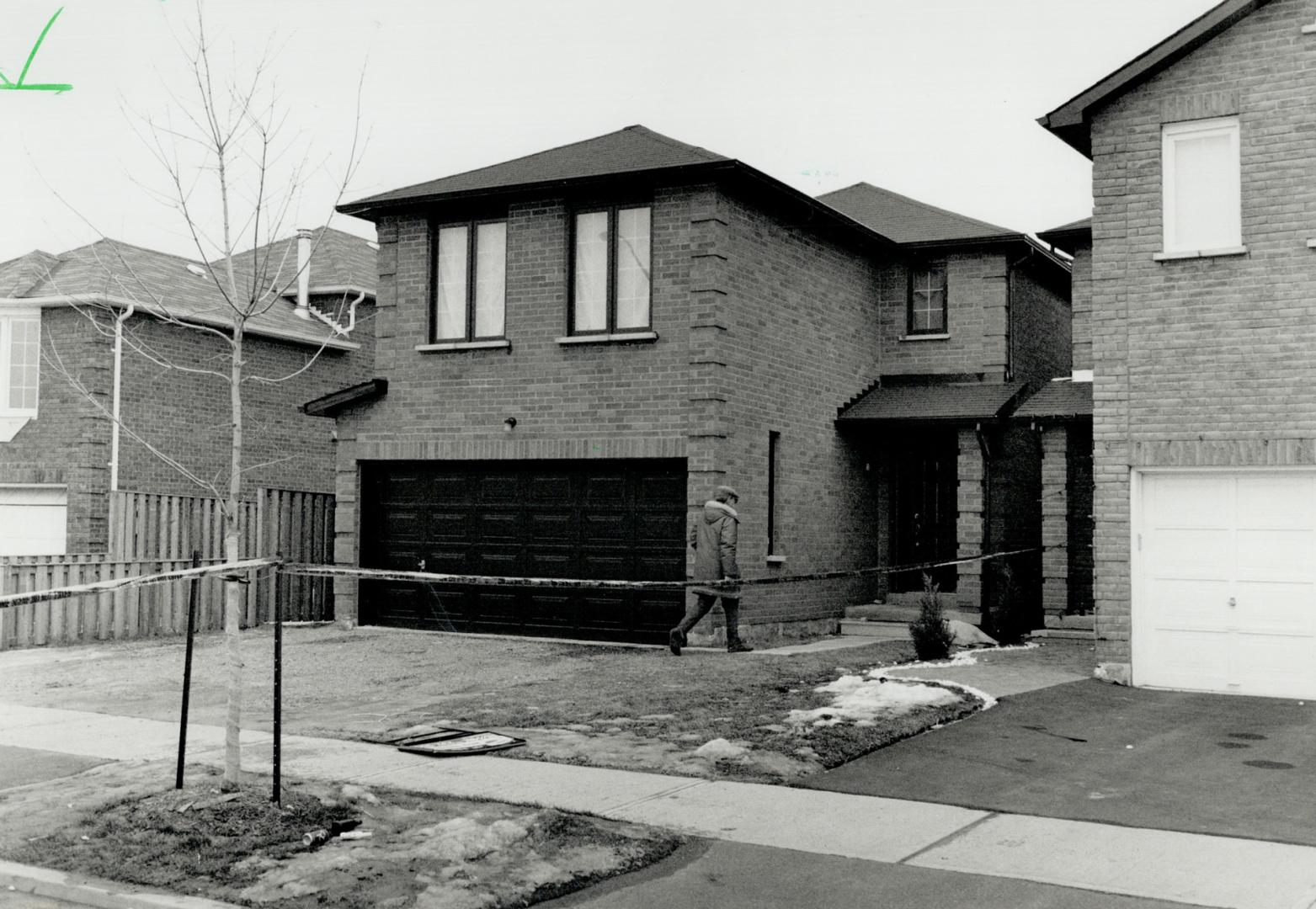 Tragic party: Police say there were as many as 200 people at a party in this Markham house when Leslie Kempton Clarke, 19, was slain yesterday