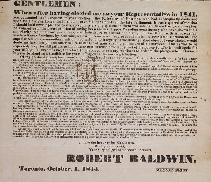 Gentlemen : when after having elected me as your Representative in 1841