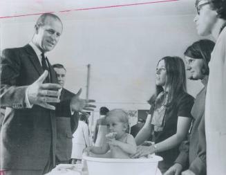 Prince meets topless blonde, Pupils at Prince Charles School, Saint John, N