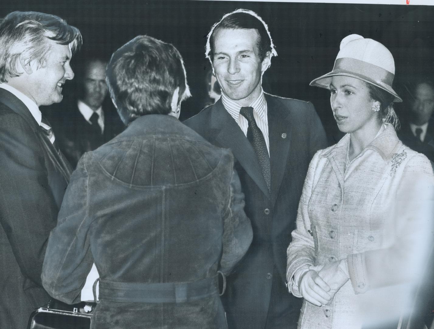 A Royal visit comes to an end, Leaving Toronto after a three-day visit, Princess Anne and her husband, Capt