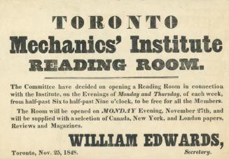Toronto Mechanics' Institute Reading Room