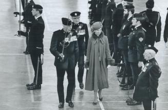Attention to Duty: As its colonel-in-chief, Princess Alexandra, the Queen's first cousin, inspected the Queen's Own Rifles regiment at Moss Park Armory Saturday