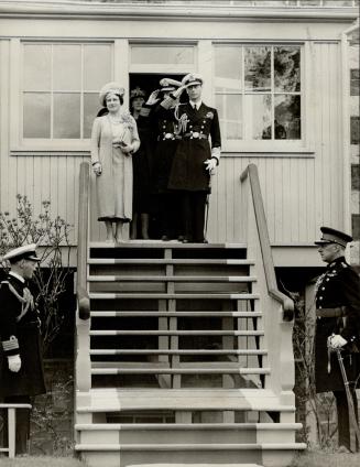 Homeward bound, the King and Queen stopped at newfoundland to pay their last visit to the new world