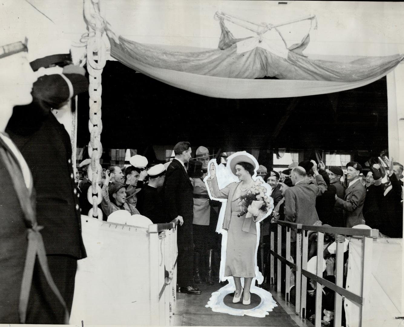 Hoarse Halifax thousands cheered the Empress of Britain and its royal passengers out into the Atlantic dusk this week