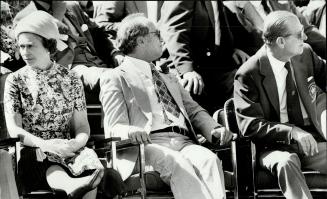 Queen Elizabeth: Pierre Trudeau and the Queen take opposite views at the Edmonton Commonwealth Games in 1978