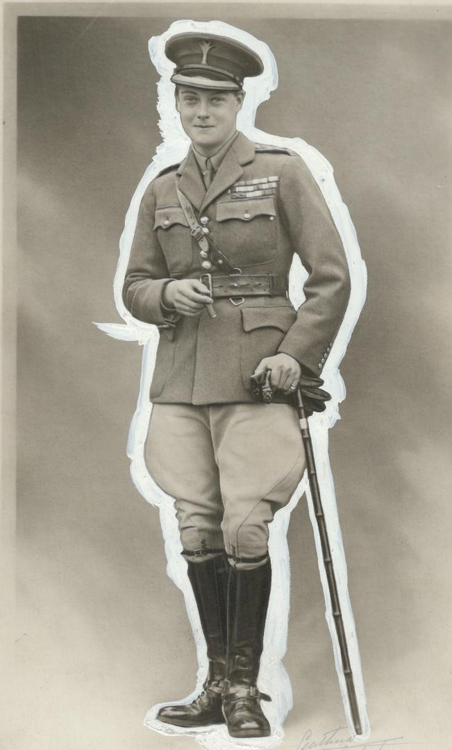 Left, a favourite 1919 picture of the Prince in the uniform of colonel of the Welsh of colonel of the Welsh Guards